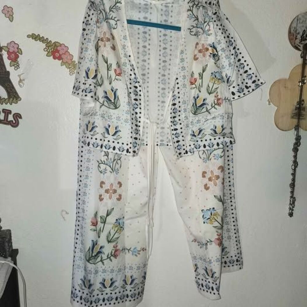 Floral Print Two-Piece Loungewear Set XL